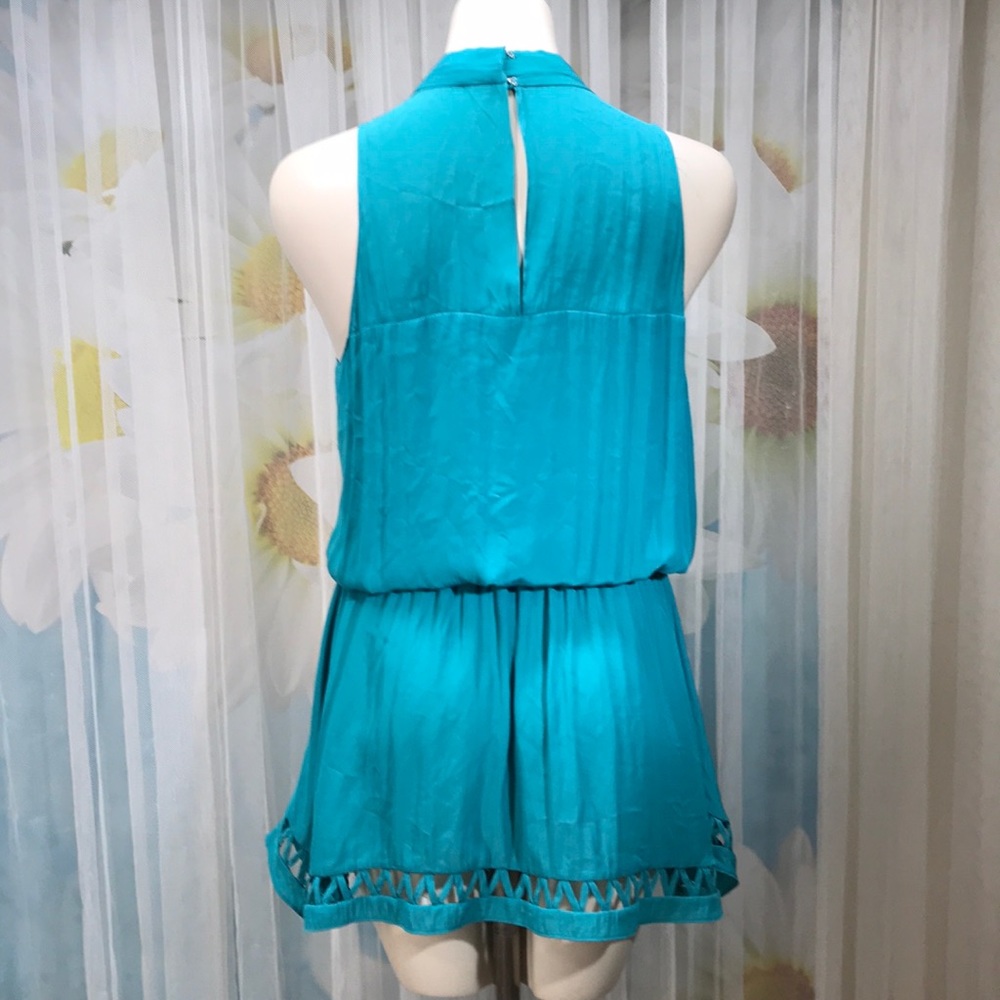 Ramy Brook Turquoise Halter Midi Dress - Picture 6 of 12